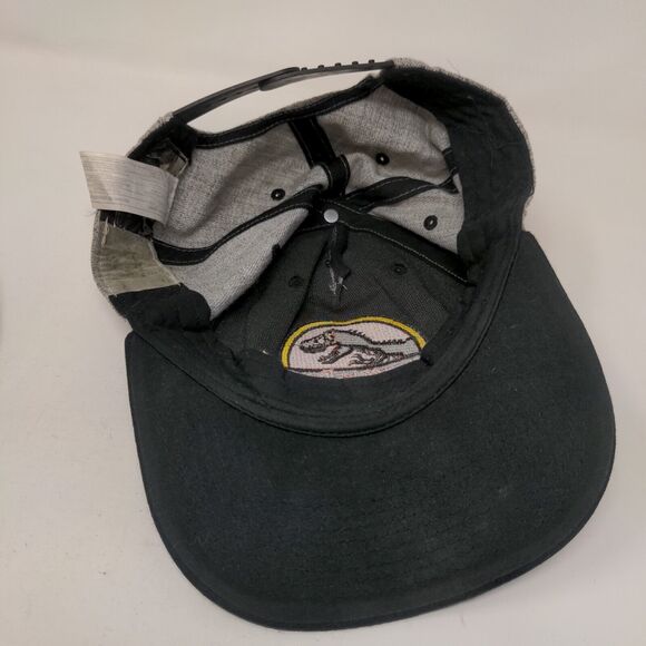 Jurassic Park Snapback Hat Gray One Size Embroidered Colorblock - Picture 7 of 8